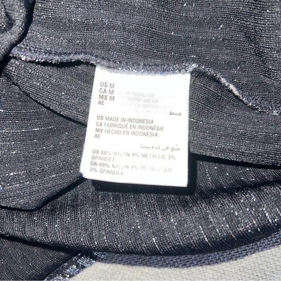 NWOT Alfani Womens Metallic Pullover/Blouse/top Size M Shiny Turtleneck Gunmetal - Picture 7 of 10